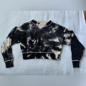 Crop Tie Dye Cotton Sweater